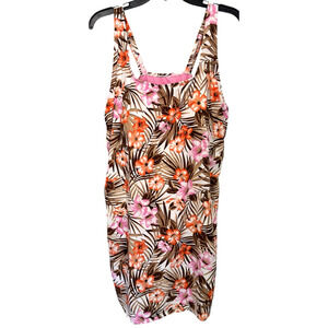 LANDS' END Plus Size 20W Tummy Control Ruched Sides One Piece Swimdress